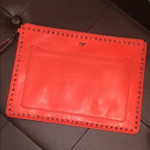 DVF Leather Envelope Clutch, NWOT